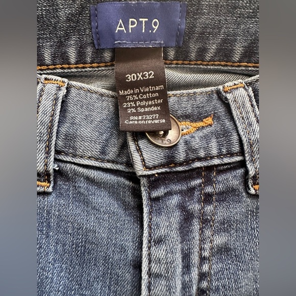 Apt 9 Men’s Straight leg Jeans Medium Wash 30x32 - Picture 6 of 6